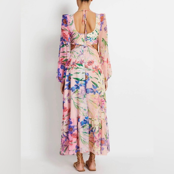 PatBO IRIS LONG SLEEVE PLUNGE DRESS - Picture 2 of 11